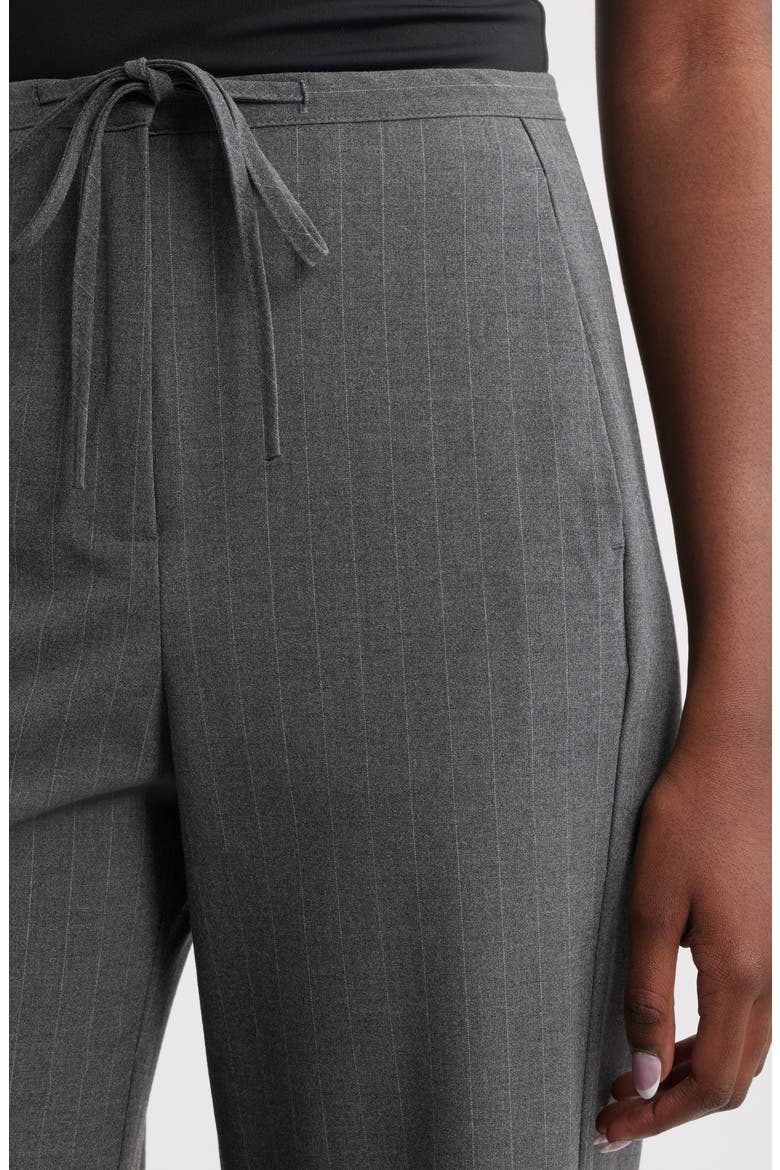 Chalk Stripe Straight Leg Pants, Alternate, color, GREY