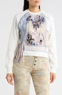 Desigual Mixed Media Crewneck Sweatshirt