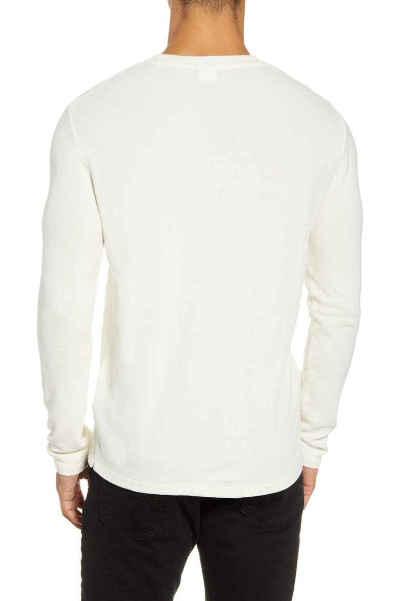 Clive Long Sleeve Waffle Knit Tee, Alternate, color, EGG WHITE