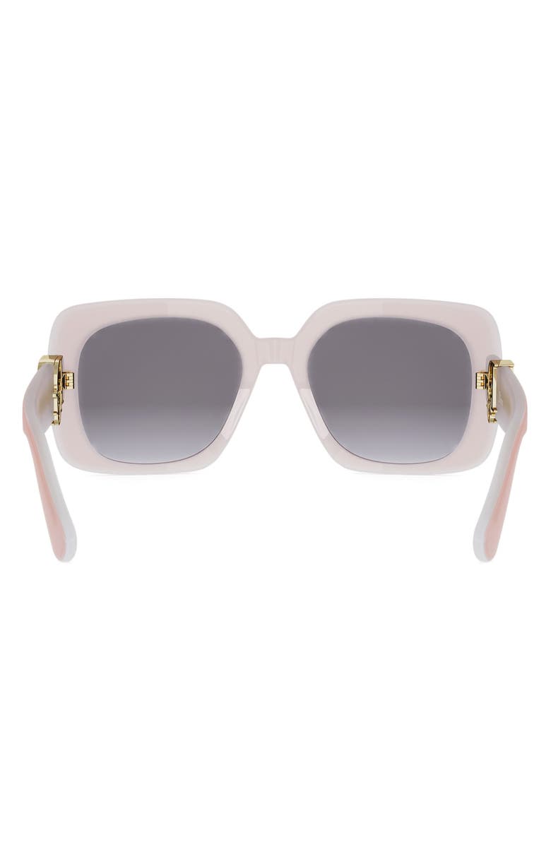 DIOR Oblique S1I 54mm Gradient Square Sunglasses, Alternate, color, Shiny Pink / Gradient Smoke