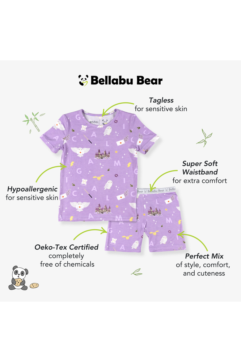 Hedwig's Magical Mail Kids 2-Piece Short Sleeve & Shorts Pajama Set, Alternate, color, Hedwig's Magical Mail