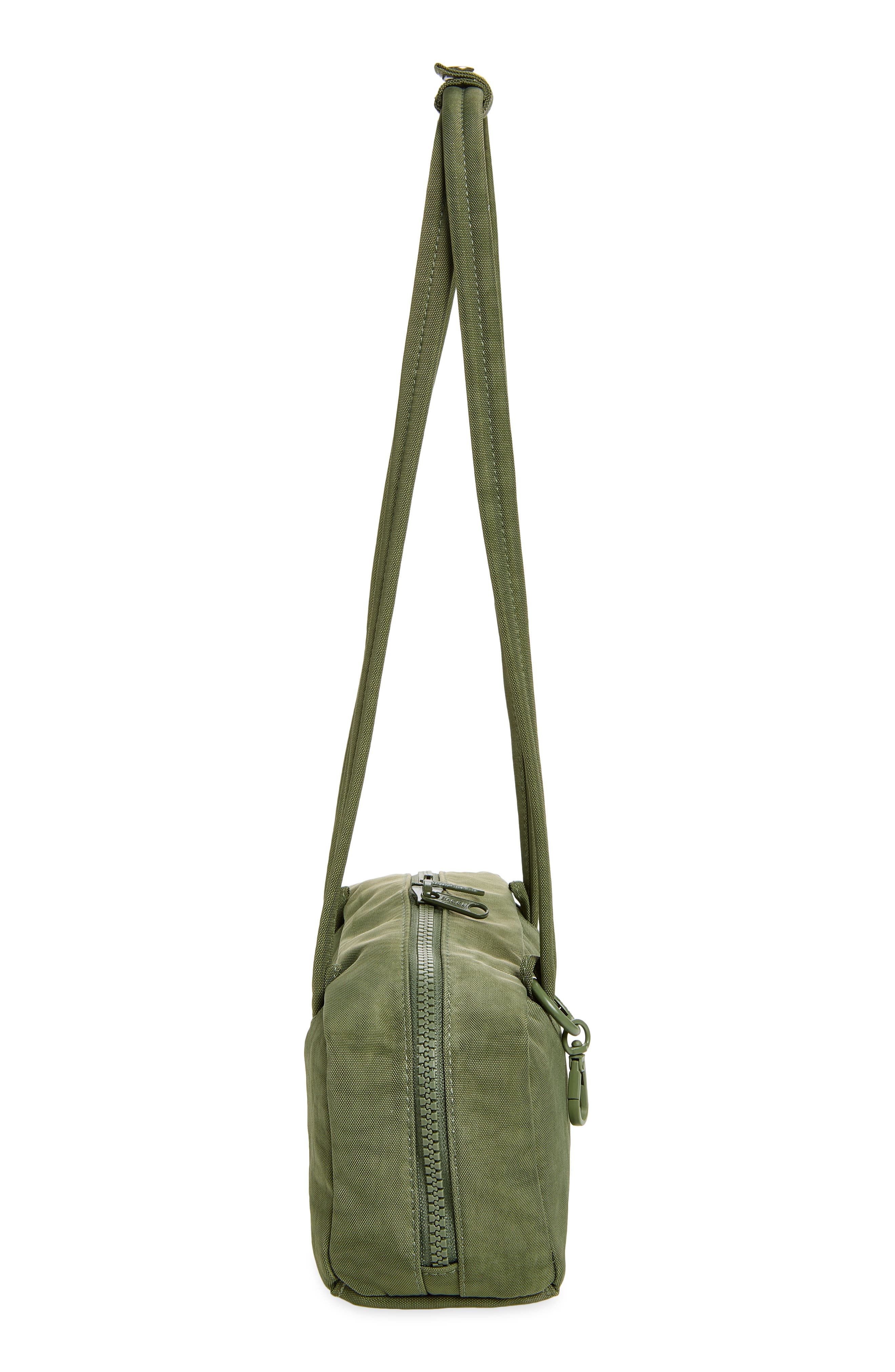 Small Recycled Nylon Bowler Bag, Alternate, color, CAPER