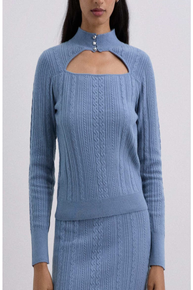 Butbraidopenset Jumper, Main, color, Lightblue