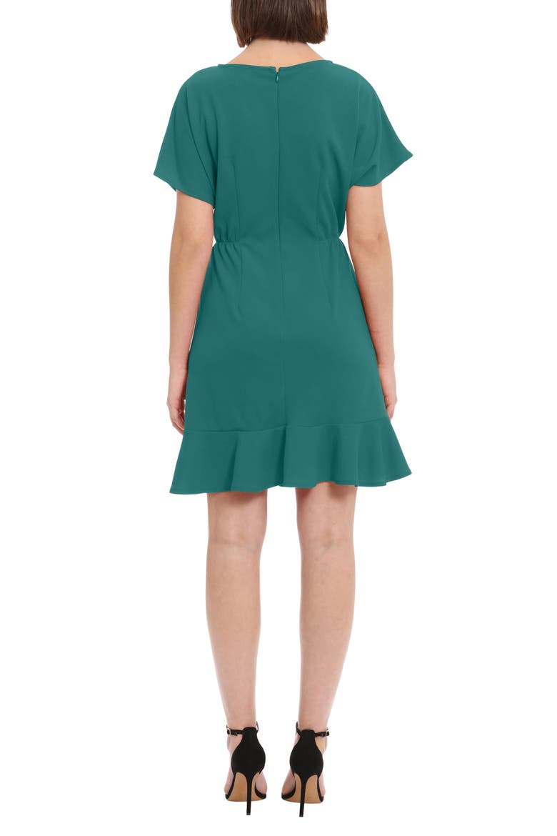 Ruffle Hem Short Sleeve Dress, Alternate, color, SHADED SPRUCE