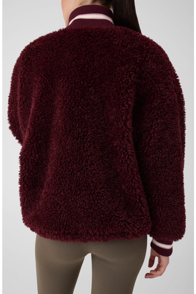 Muriel Faux Shearling Jacket, Alternate, color, OPEN RED