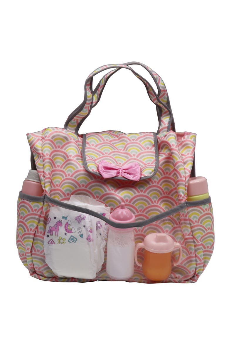 16" Baby Doll with Diaper Bag Set, Alternate, color, Multicolored