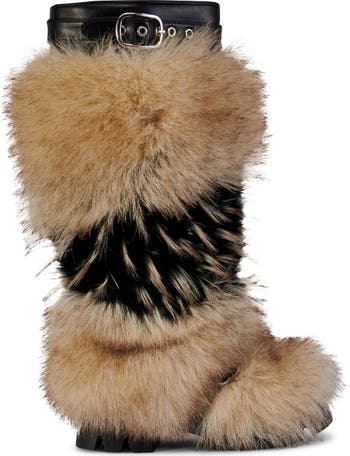 AZALEA WANG Anisa Faux Fur Knee High Boot (Women) | Nordstrom