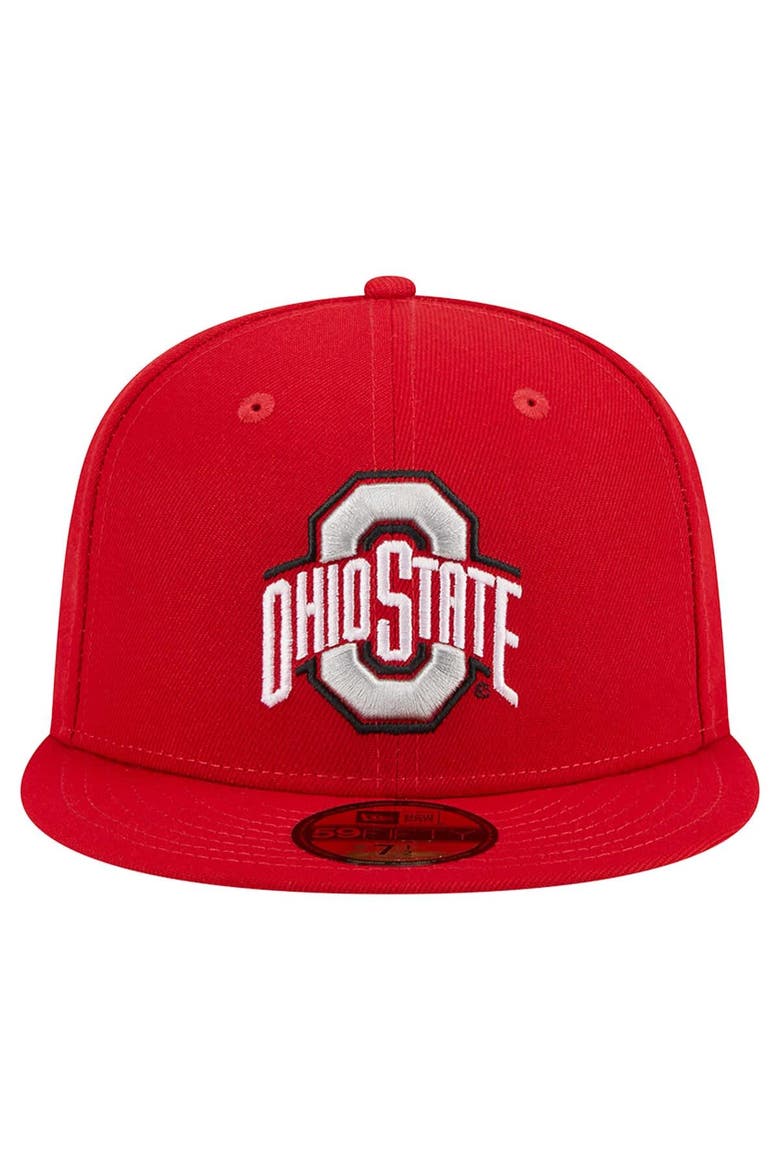 Men's New Era Scarlet Ohio State Buckeyes 59FIFTY Fitted Hat, Alternate, color, Scarlet