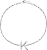 EFFY Sterling Silver Diamond Initial Bracelet - 0.15 ctw