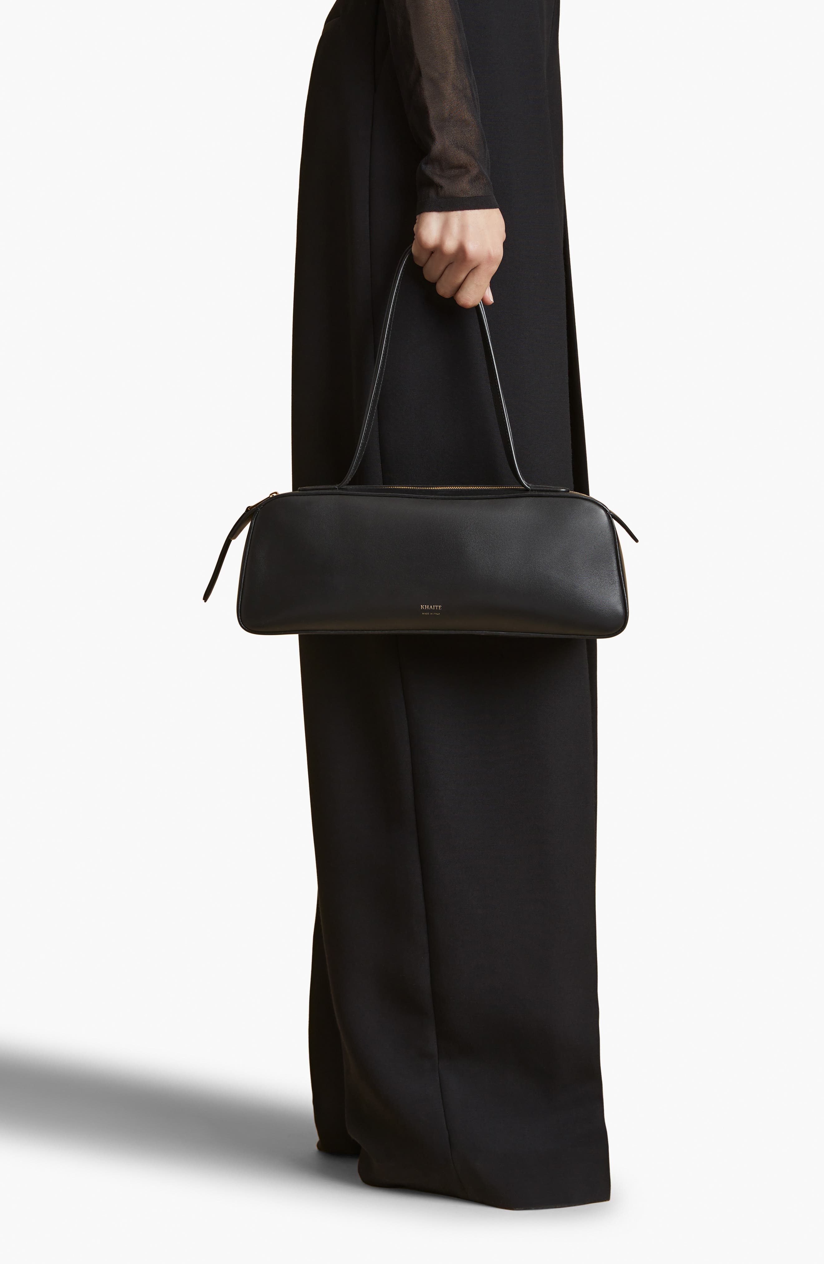 Khaite Simona Leather Shoulder Bag, Alternate, color, 