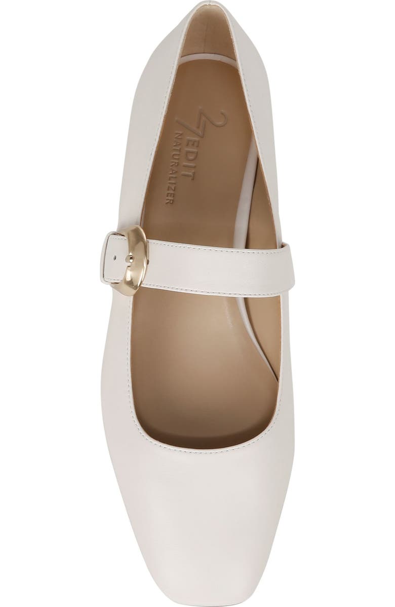 27 EDIT Naturalizer Carter Mary Jane Flat, Alternate, color, Warm White Leather