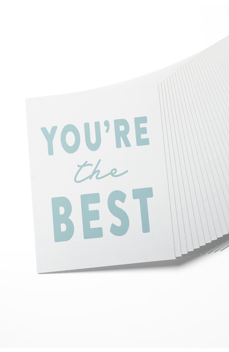 Joy Paper Co. Blue You re the Best Boxed Set of 8 Cards, Alternate, color, Bold Blue