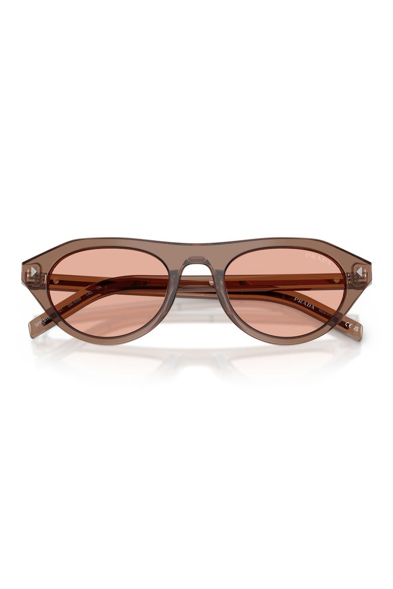 51mm Irregular Sunglasses, Alternate, color, TRANSPARENT CLAY / PINK