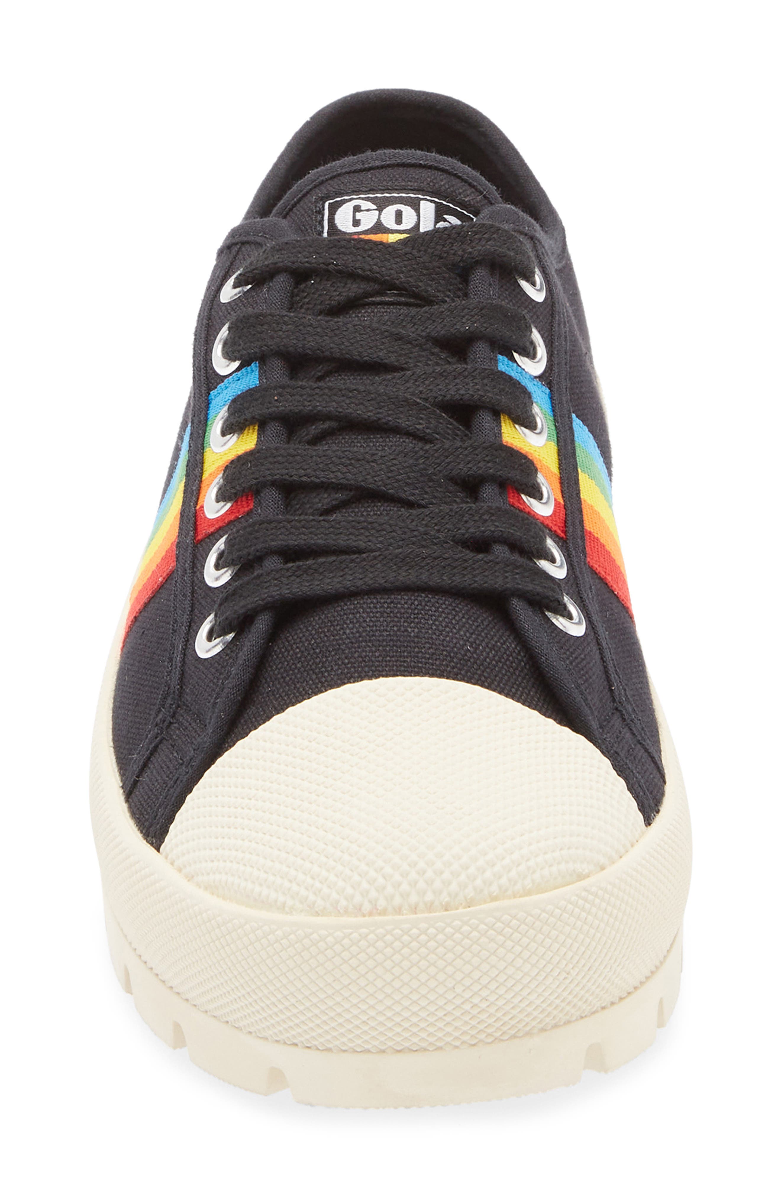 Gola Coaster Peak Rainbow Sneaker, Alternate, color, Black/ Multi