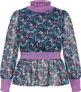 City Chic Annalise Floral Smocked Top