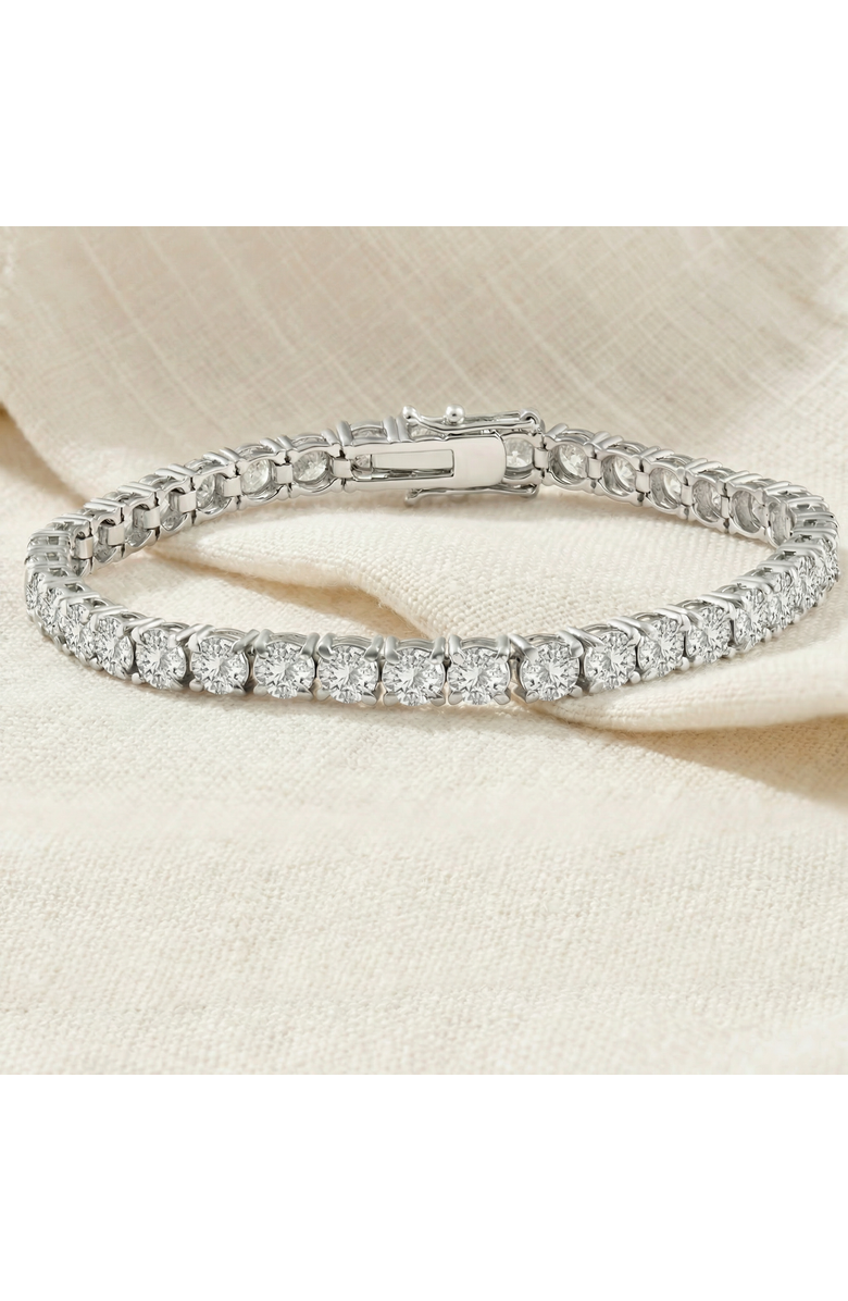 Bliss Diamond 12ct Diamond Tennis Bracelet 14K Gold 7" Lab Grown, Alternate, color, 14K White Gold