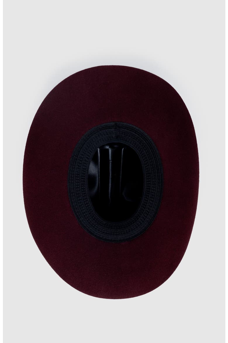 Bourbon Cowboy Hat, Alternate, color, Burgundy