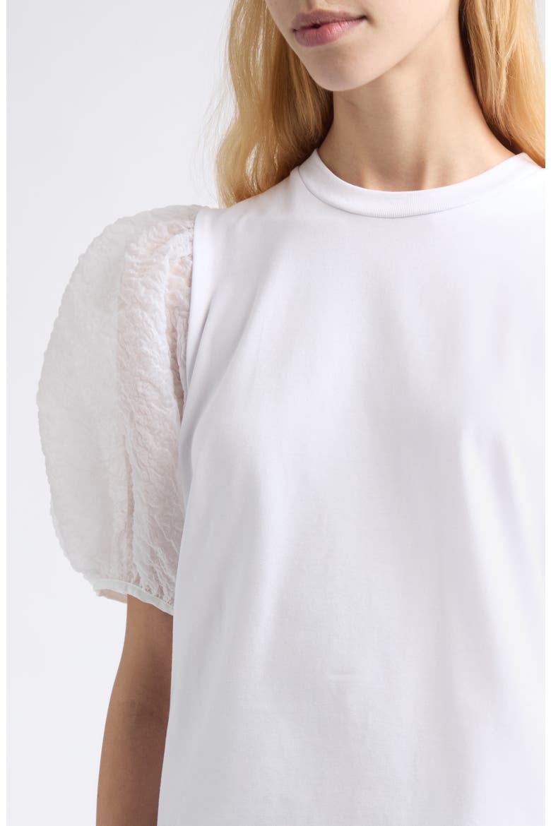 Cbben Puff Sleeve T-Shirt, Alternate, color, WHITE