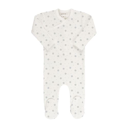 Ely's & Co. Baby Cotton Ribbed Zipper Footie In Sailor