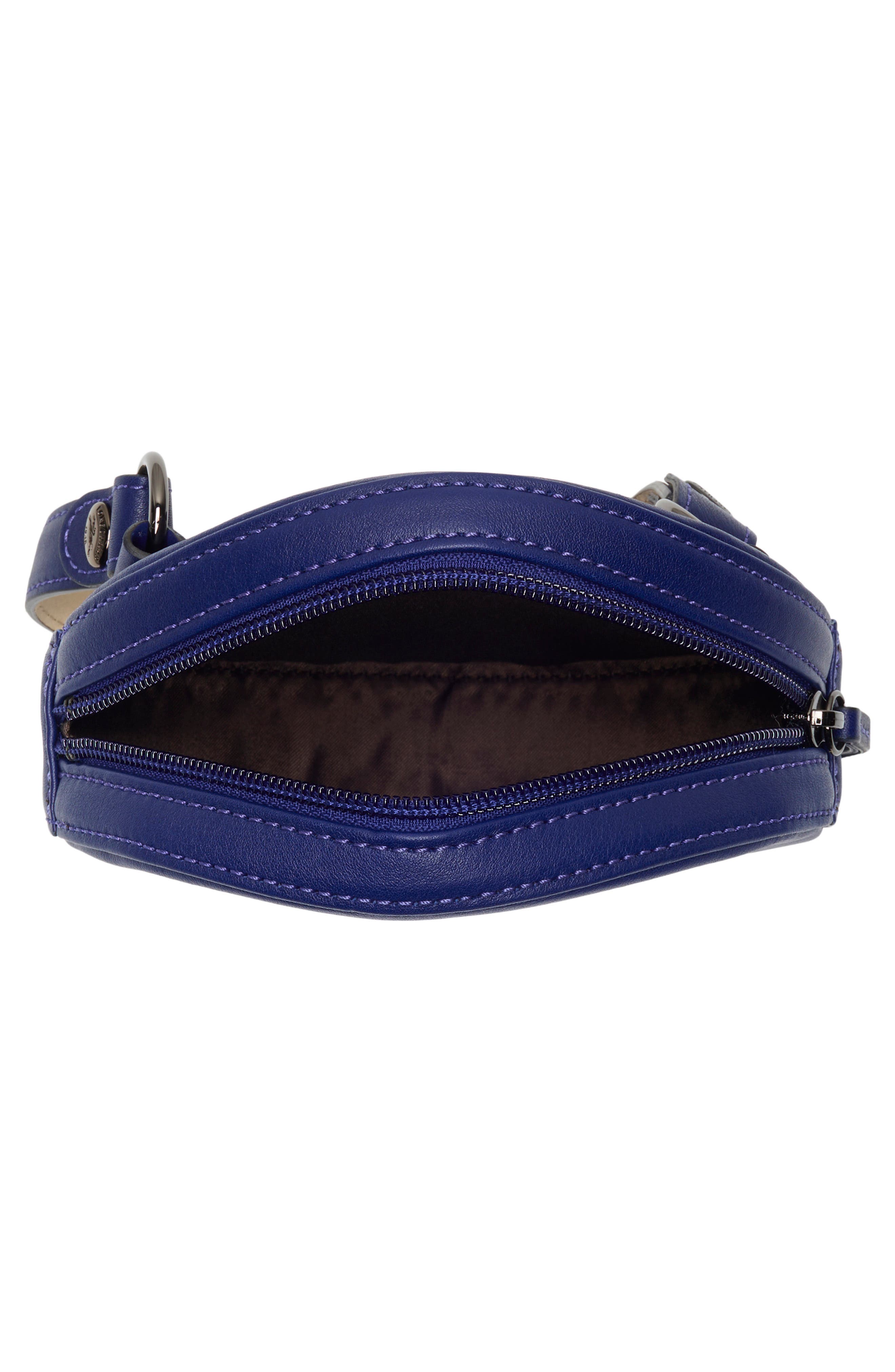 Longchamp Embossed Circular Belt Bag, Alternate, color, Sapphire