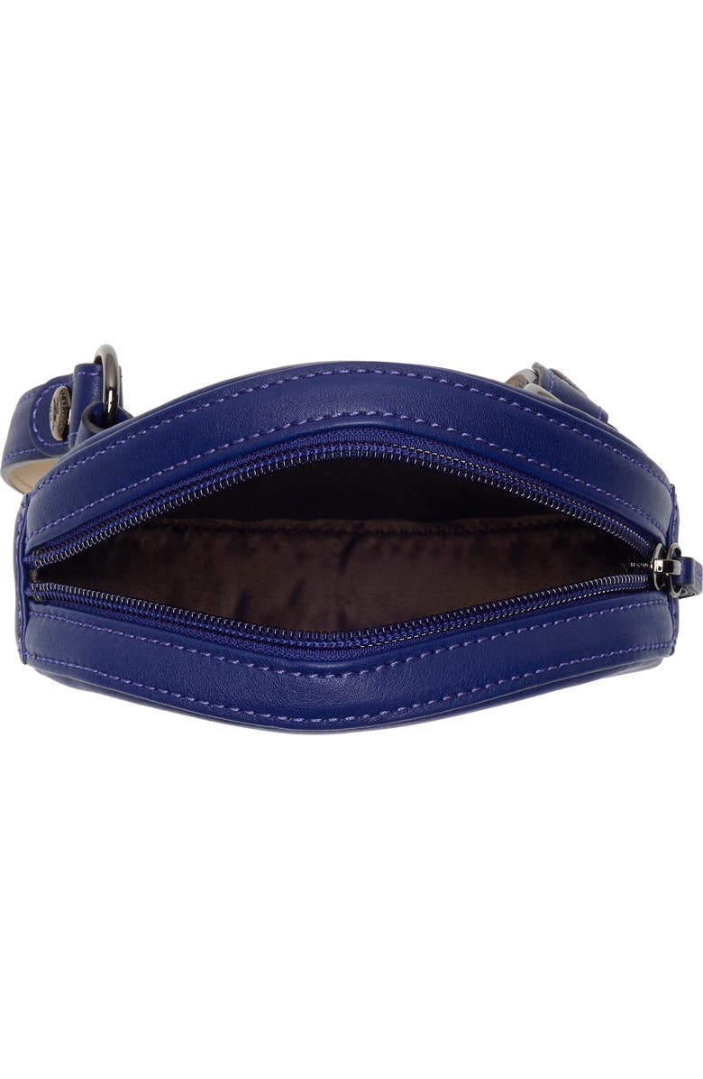 Longchamp Embossed Circular Belt Bag, Alternate, color, Sapphire