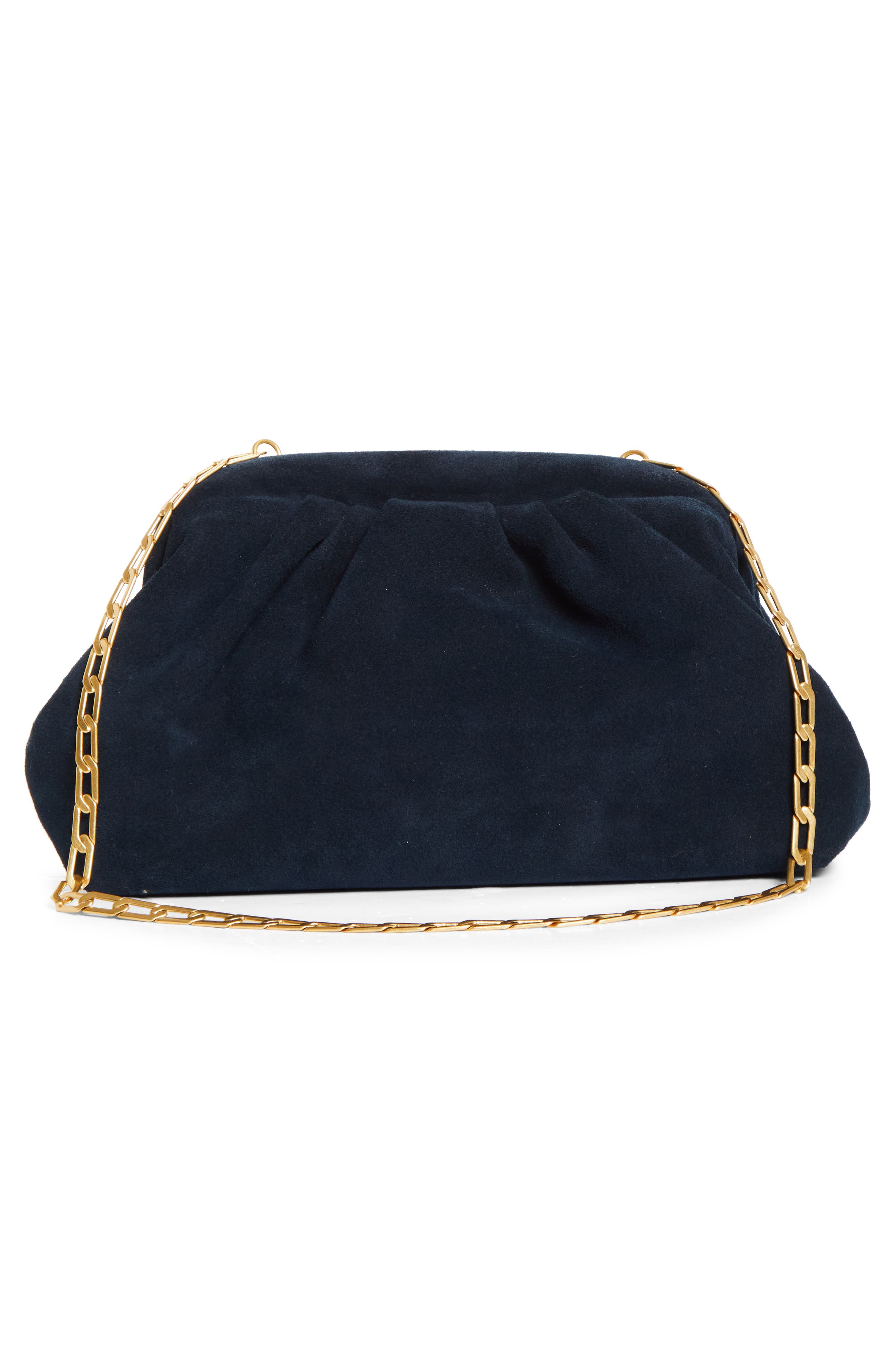 Mia Suede Frame Clutch, Alternate, color, TEAL