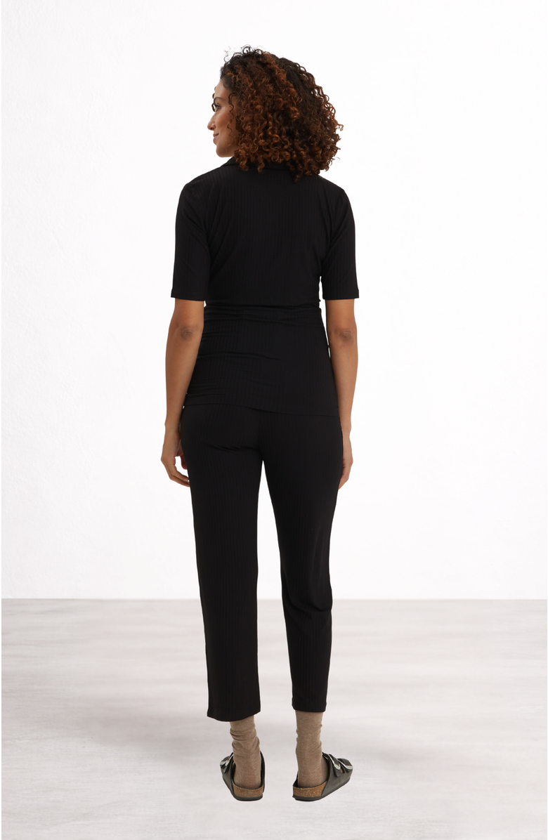 Nom Maternity Calista Maternity & Nursing Top, Alternate, color, Black