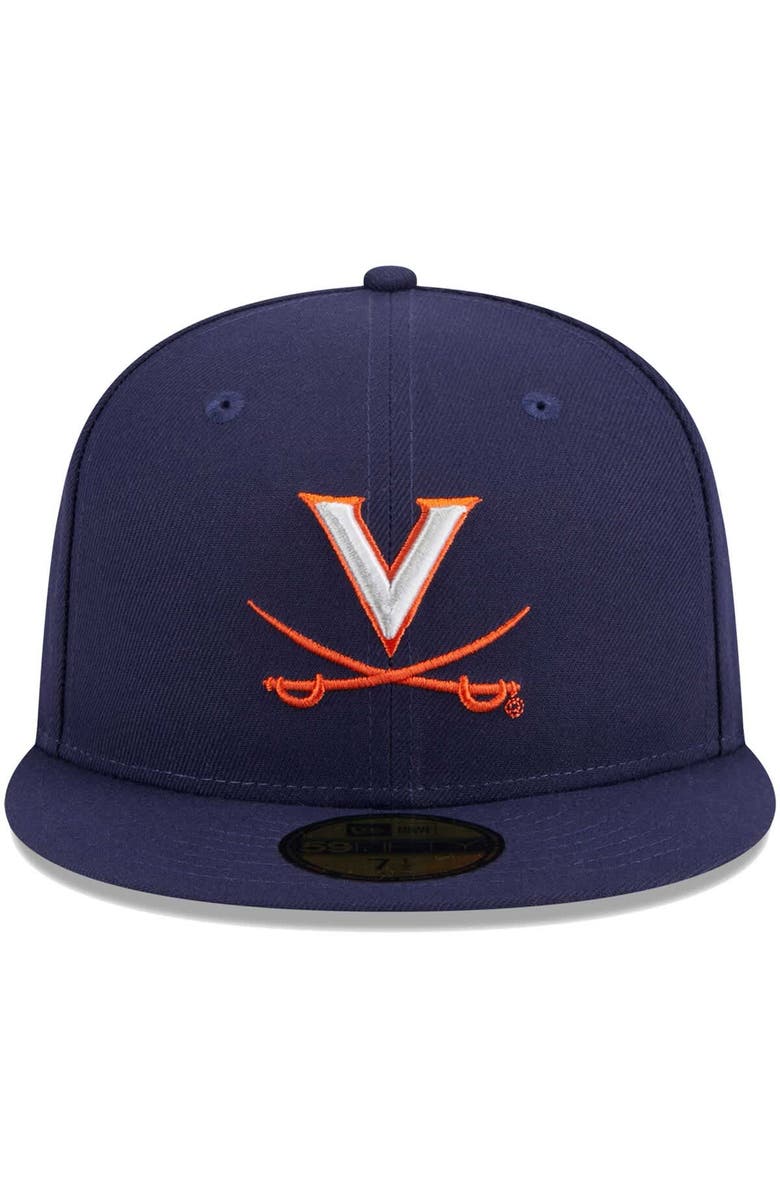 New Era Men's New Era Navy Virginia Cavaliers 59FIFTY Fitted Hat, Alternate, color,