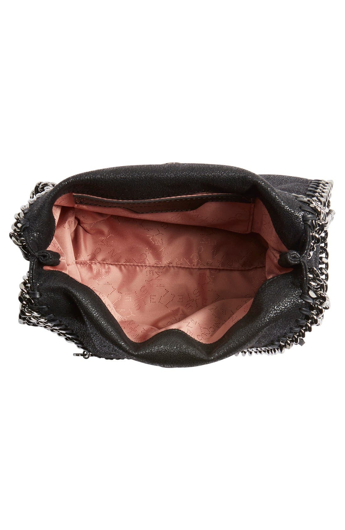 Stella McCartney 'Mini Falabella' Fringe Faux Leather Tote, Alternate, color, 