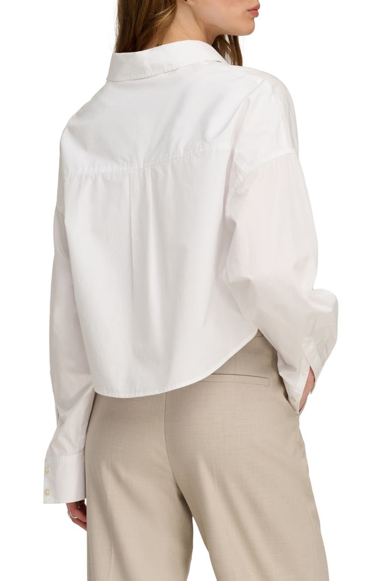 The Crop Ex Boyfriend Button-Up Shirt, Alternate, color, WHITE