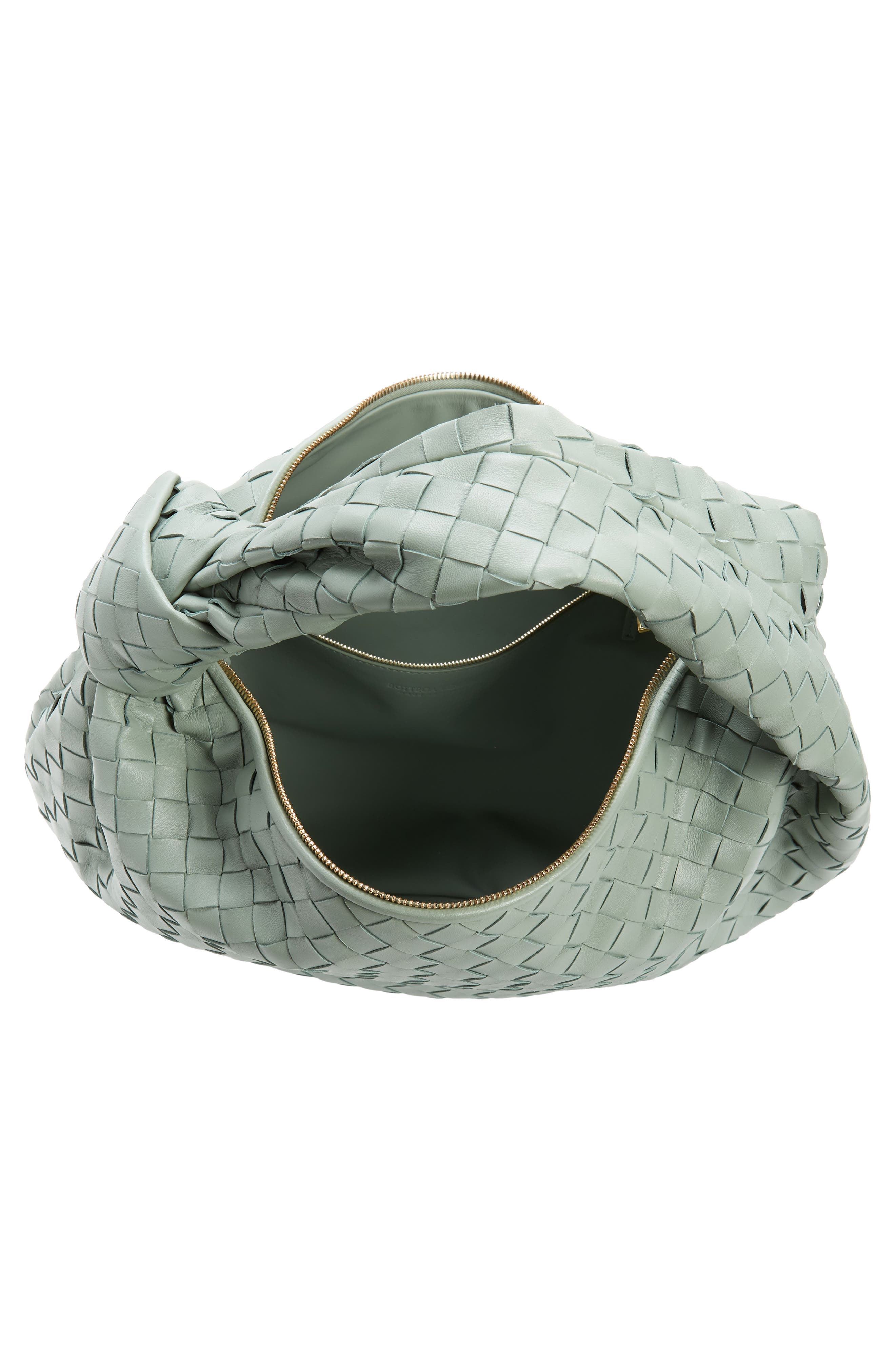 Jodie Leather Hobo Bag, Alternate, color, 3403 NEW SAUGE-GOLD