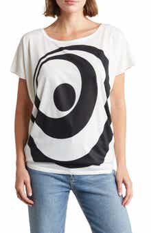 GO COUTURE Patterned Dolman Sleeve T-Shirt