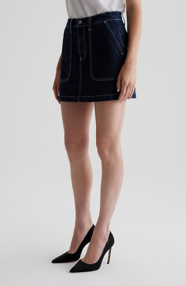 AG Jae Denim Miniskirt, Alternate, color, 