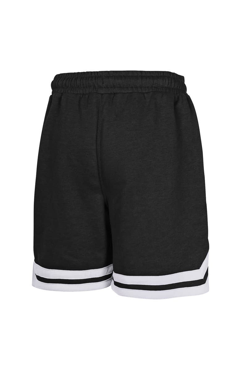 Outerstuff Youth Black Brooklyn Nets Teardrop Fleece Shorts, Alternate, color, Black