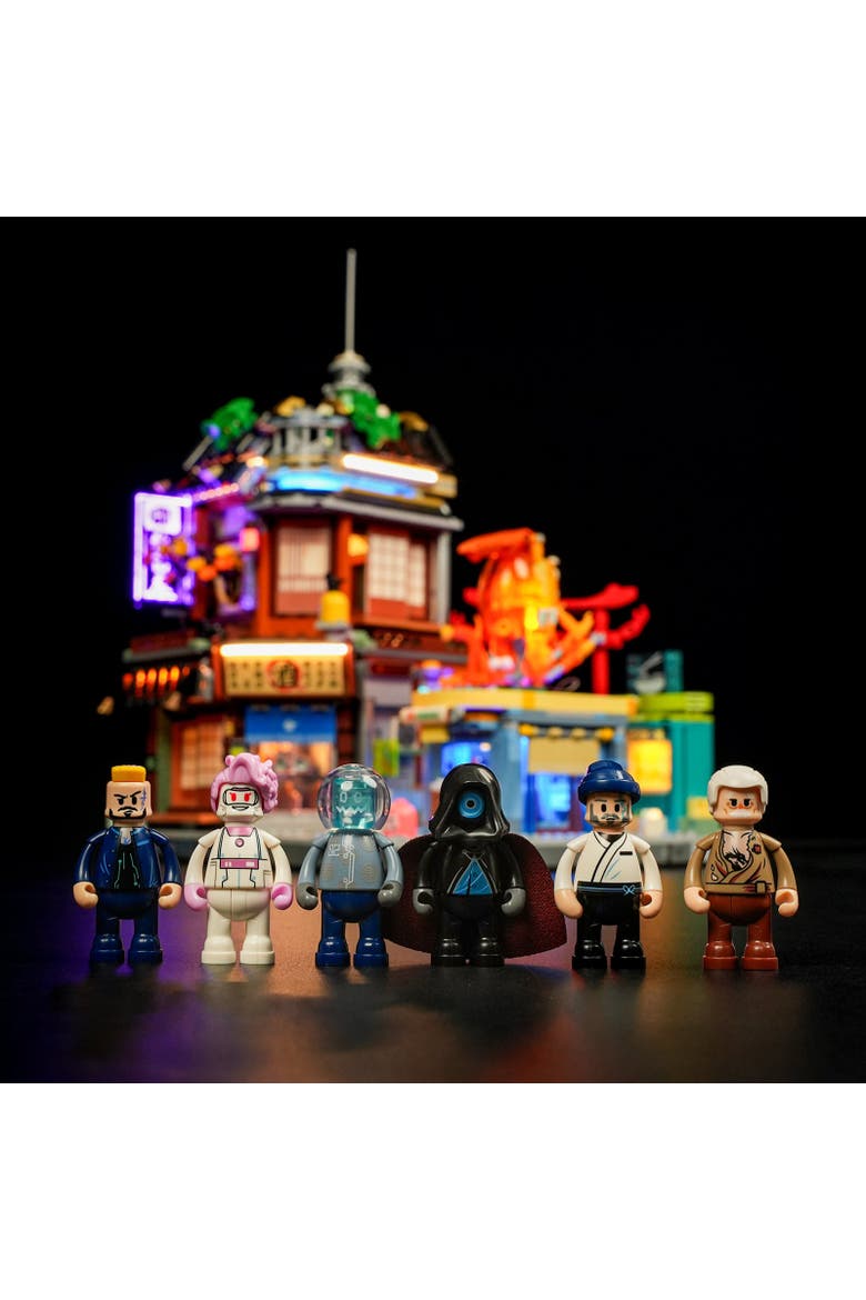 Cyberpunk Japanese Izakaya LED Building Set Model CP1987IZ, Alternate, color, Multicolor
