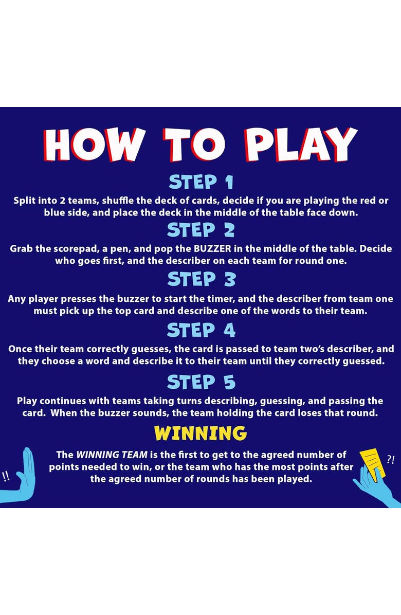 GINGER FOX Buzzed Out, Fast Talking Word Guessing Party Game, Family Ages 14+, Alternate, color, Multicolored