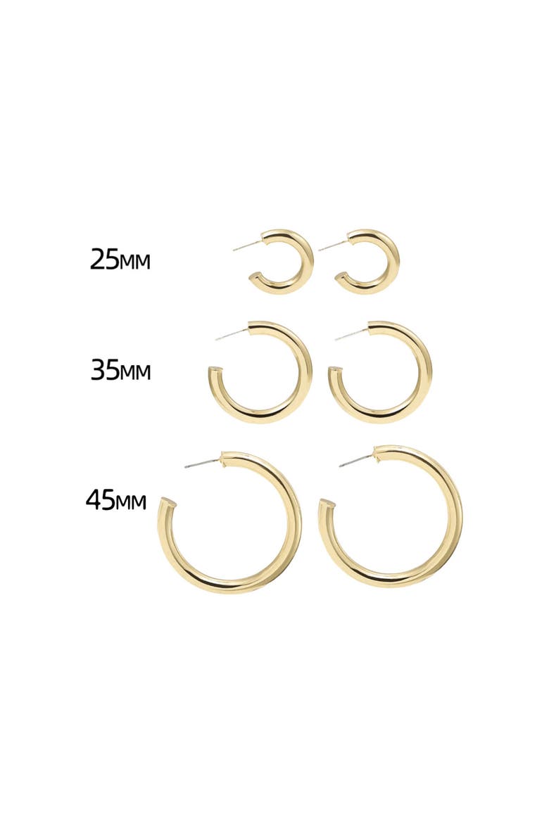 Bold and Beautiful Hoop Earrings, Alternate, color, Gold