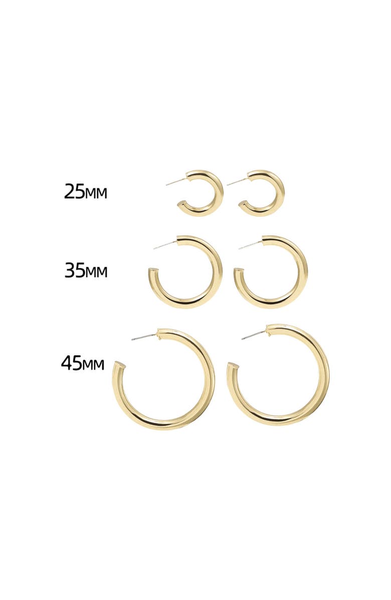 DLORIA Bold and Beautiful Hoop Earrings, Alternate, color, Gold