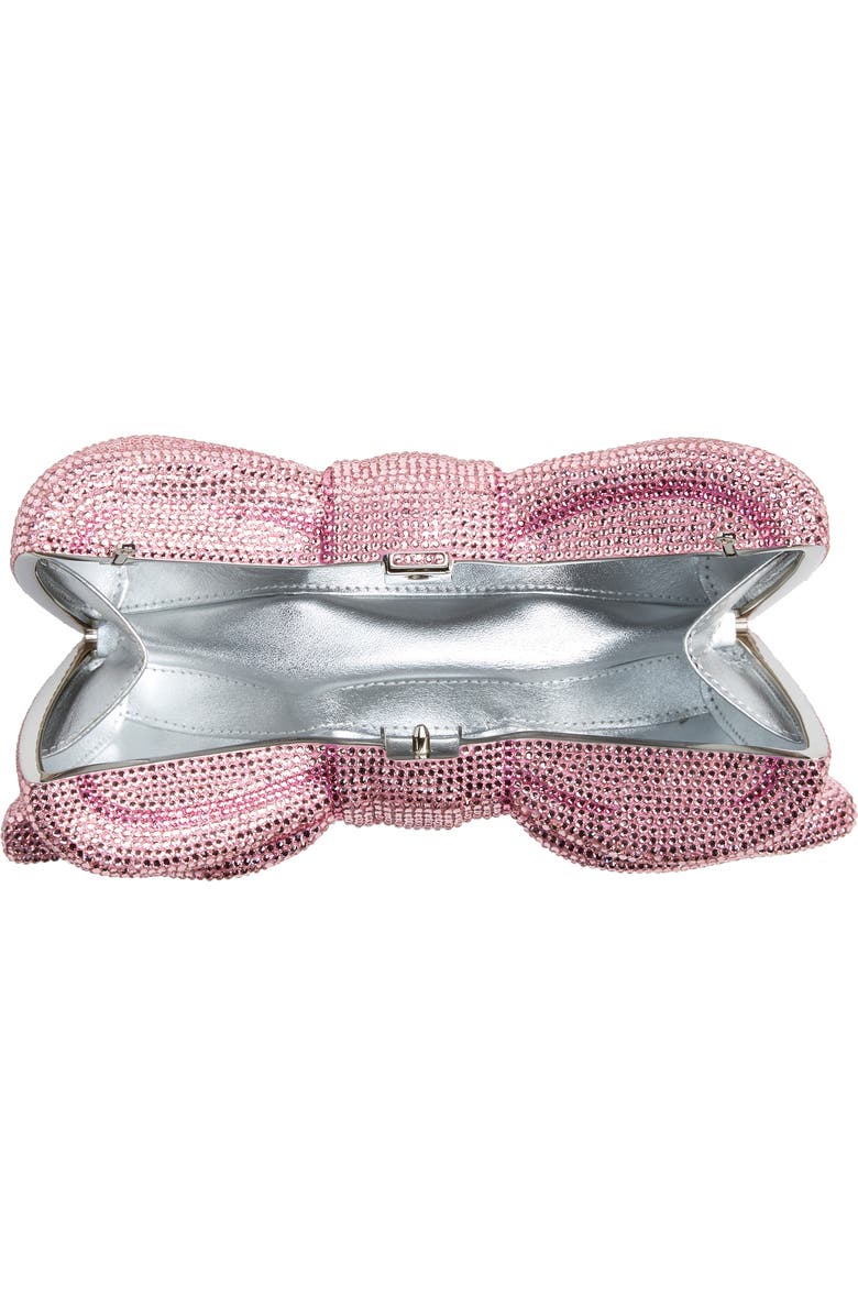 JUDITH LEIBER COUTURE Bow Clutch, Alternate, color, Silver Light Rose Multi