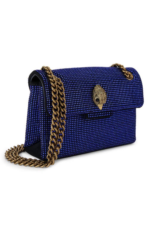 Kurt Geiger London Mini Kensington Embellished Fabric Convertible Crossbody Bag In Blue