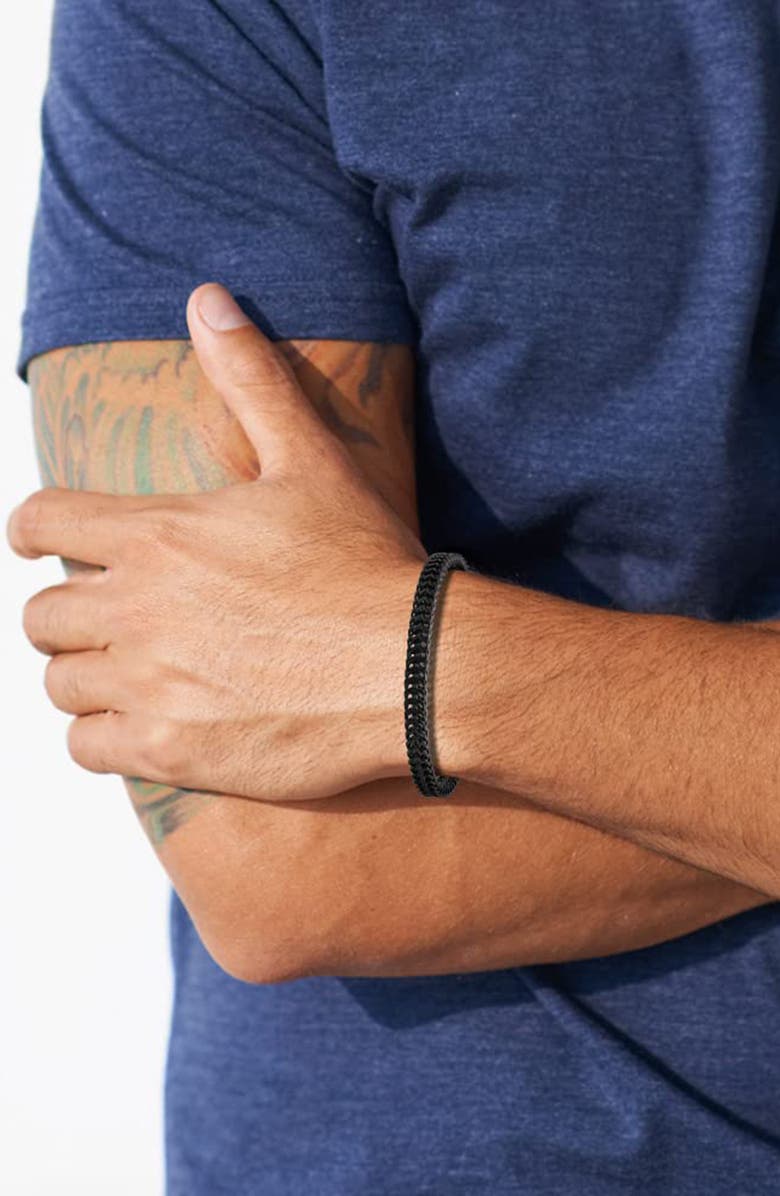 VAN HEUSEN Men's Franco Chain Bracelet, Alternate, color, Black