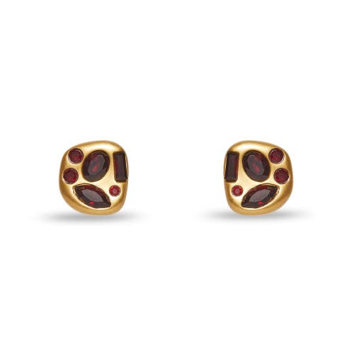 Lele Sadoughi Molten Button Earrings In Gold