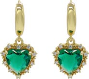 Velvet Luna Earrings With Heart Pendant