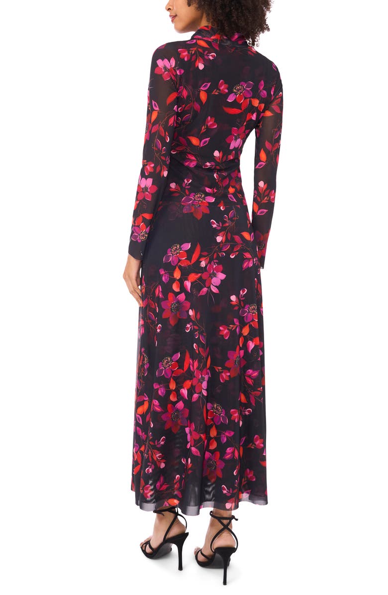 Parker Floral Mesh Maxi Skirt, Alternate, color, Rich Black