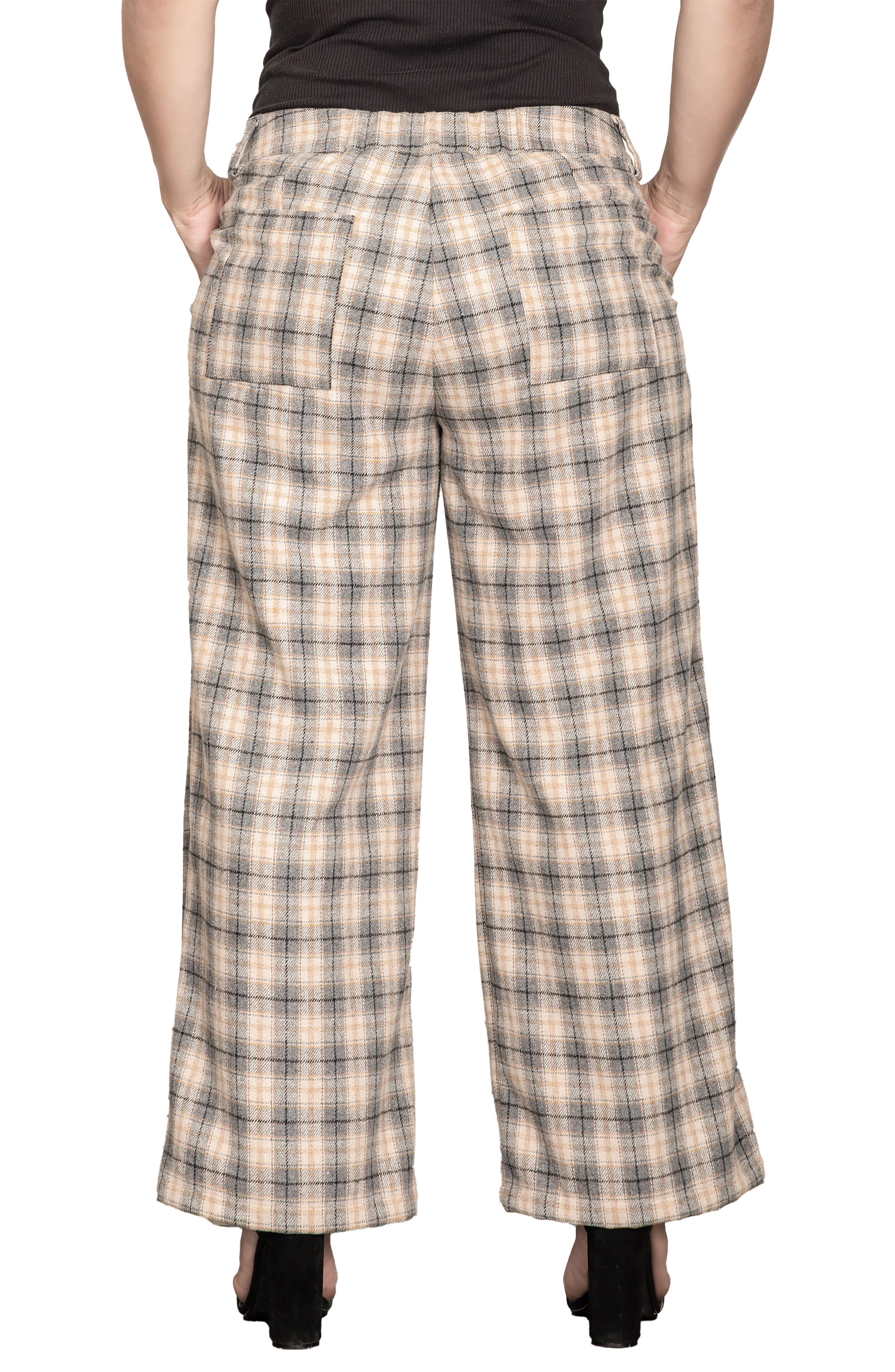 Plaid Wide Leg Pants - image 2