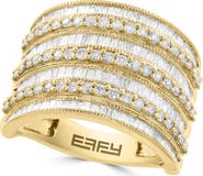 EFFY 14K Yellow Gold Diamond Pave Multi-Row Ring
