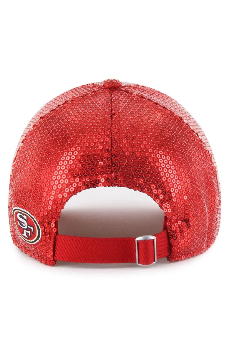 Women's '47  Red San Francisco 49ers Dazzle Clean Up Adjustable Hat, Alternate, color, Red