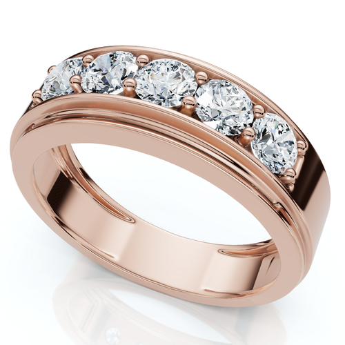 Bliss Diamond 1ct Tw Five Stone Diamond Wedding Ring 14k Gold Or Platinum Lab Grown