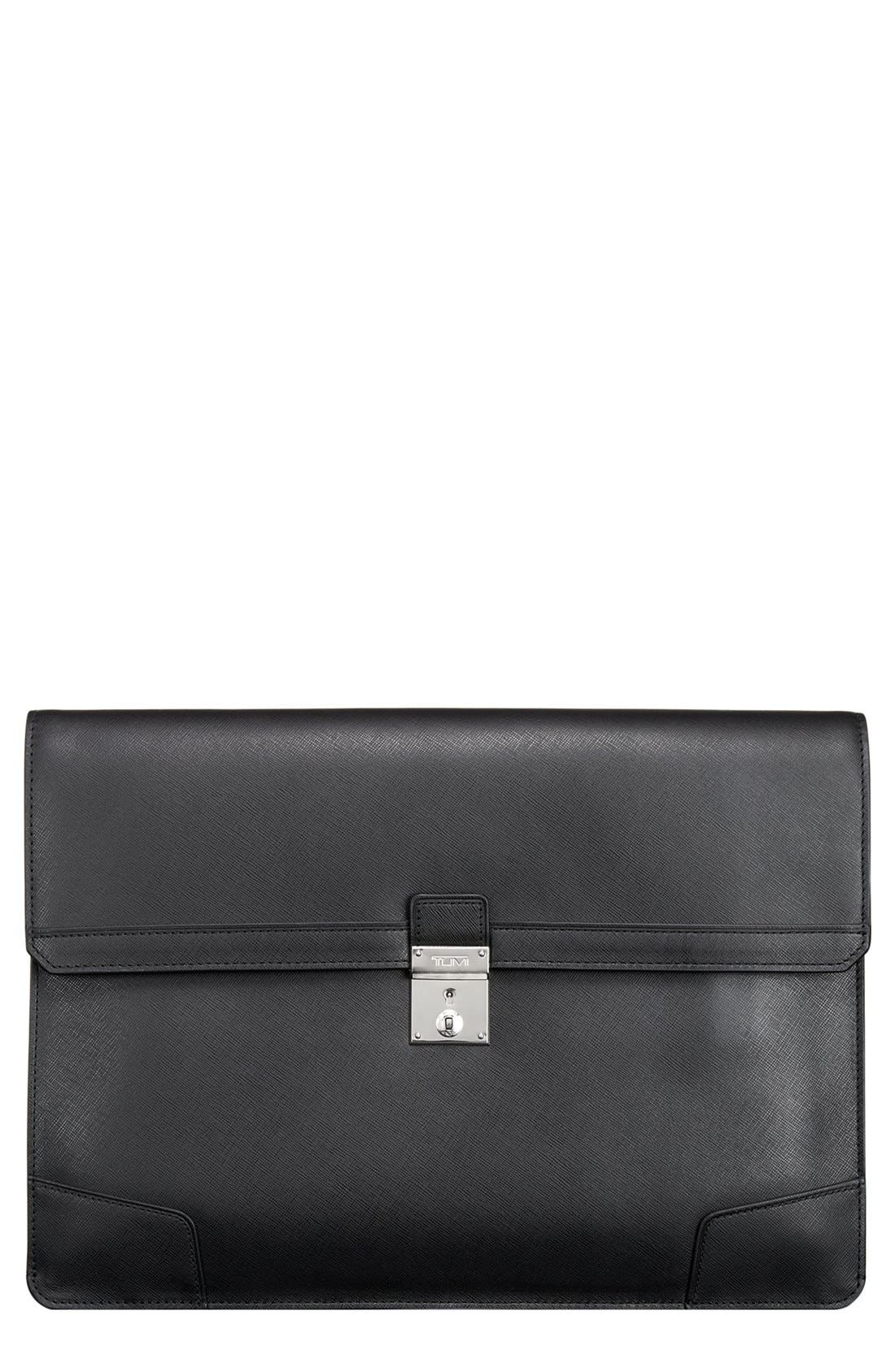 TUMI 'Astor - Drexel' Leather Envelope Briefcase, Main, color, 