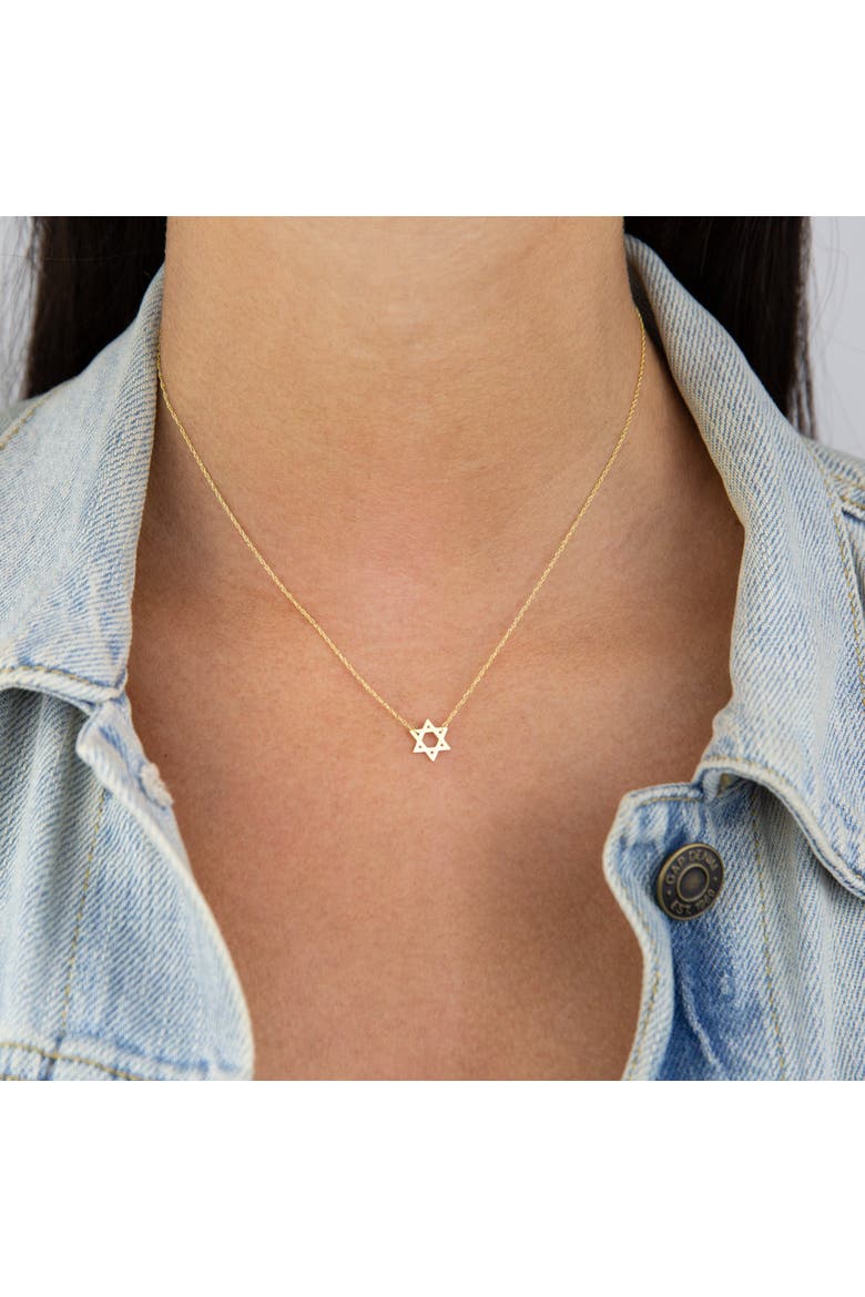 Solid Star of David Necklace 14K, Alternate, color, 14K Gold